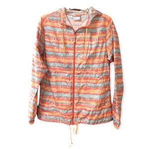 Columbia Printed Windbreaker Jacket, Size Medium.